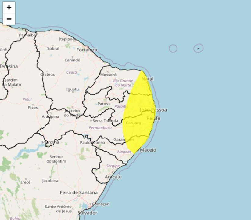 Fortes chuvas são esperadas no Nordeste no dia 23, veja as regiões e proteja-se
