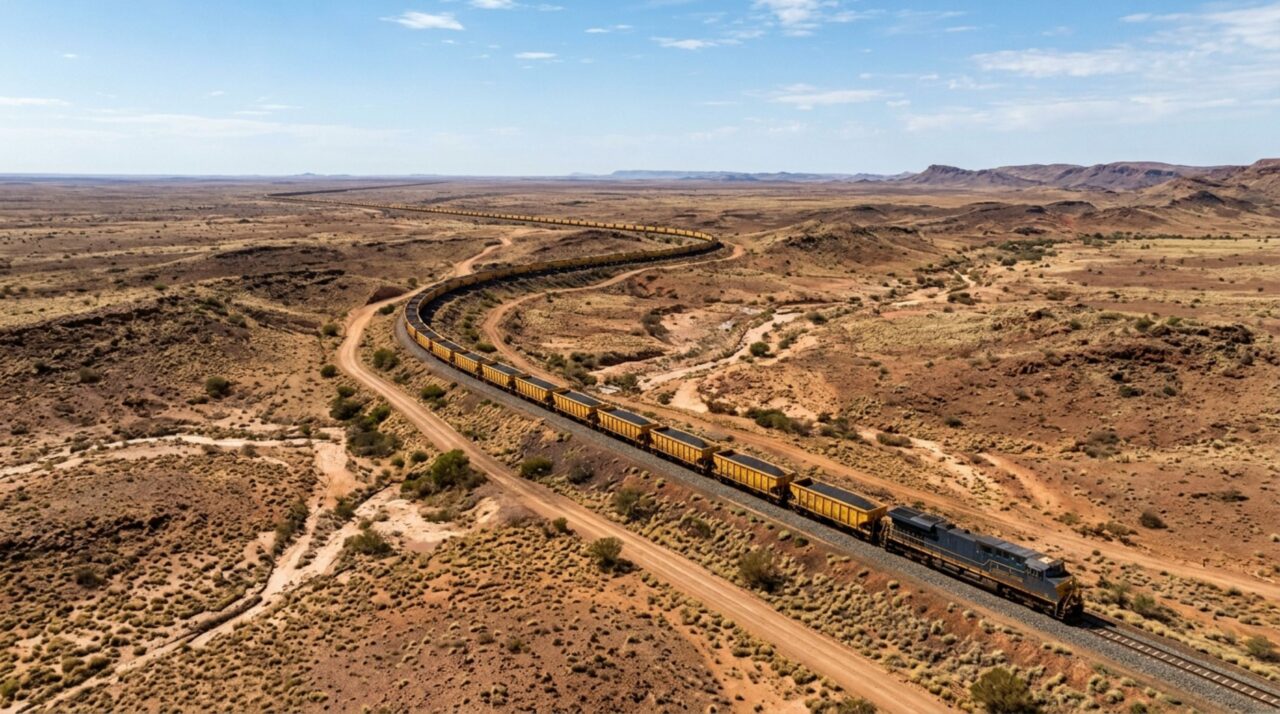 O trem de 682 vagões que avançou pela Austrália como uma cidade inteira sobre trilhos