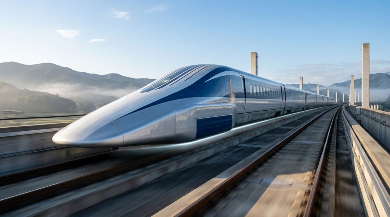O trem maglev que pode chegar perto dos 500 km/h e transformar uma viagem de horas em poucos minutos