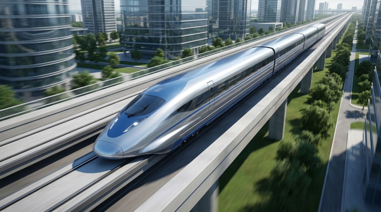 Este trem anda a 600 km/h sem encostar nos trilhos e pode mudar o futuro das viagens entre cidades