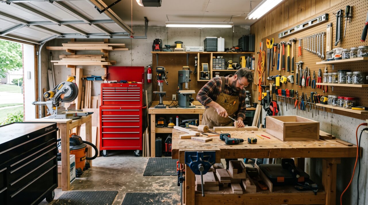 Quanto custa montar uma oficina de bricolagem na garagem de 15 m² em 2026?