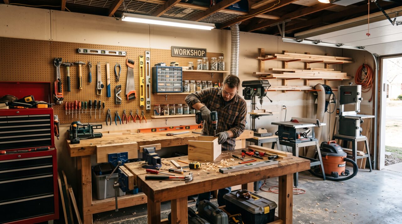 Quanto custa montar uma oficina de bricolagem na garagem de 15 m² em 2026.