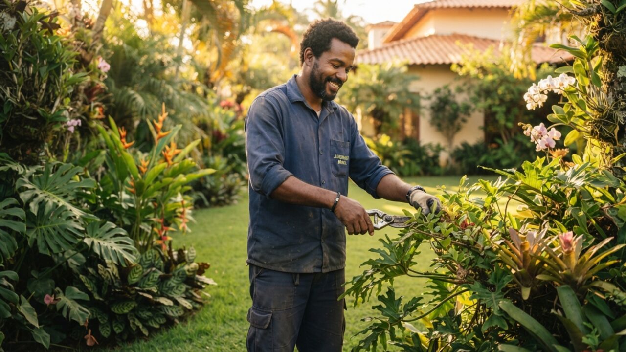 Quanto um jardineiro cobra para fazer a manutenção mensal de um jardim de 300 m² em julho de 2026?