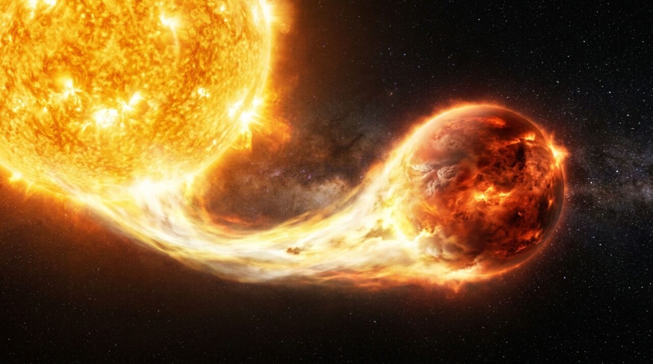 Astrônomos observam planeta gigante sendo deformado e lentamente devorado pela própria estrela