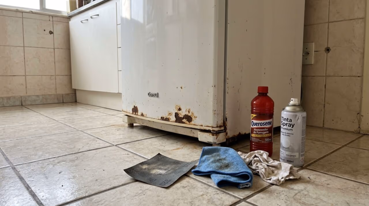 Tente isso antes de comprar outra: como restaurar geladeira enferrujada em casa sem pintar tudo e sem gastar com troca imediata