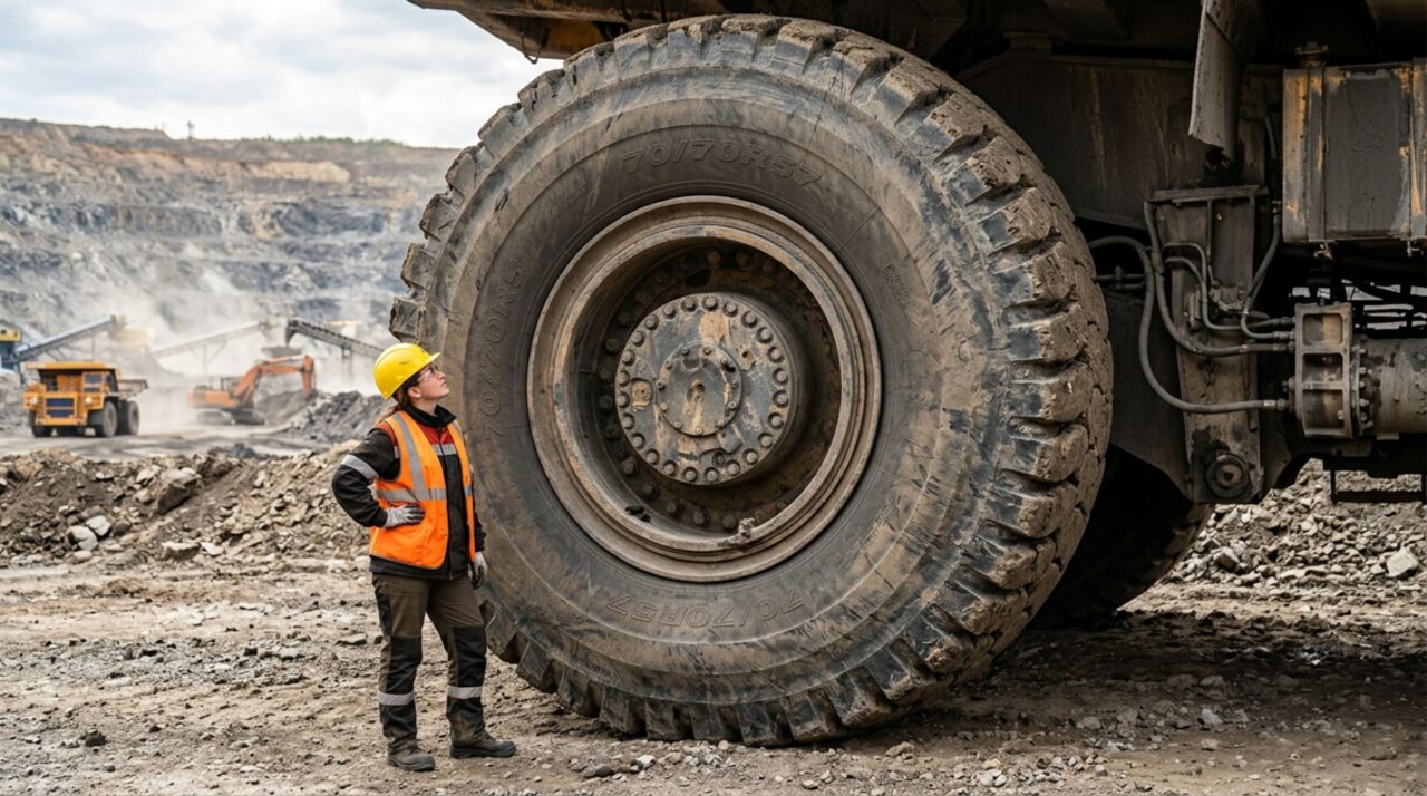 Rodas de quatro metros de altura projetadas para suportar 810 toneladas