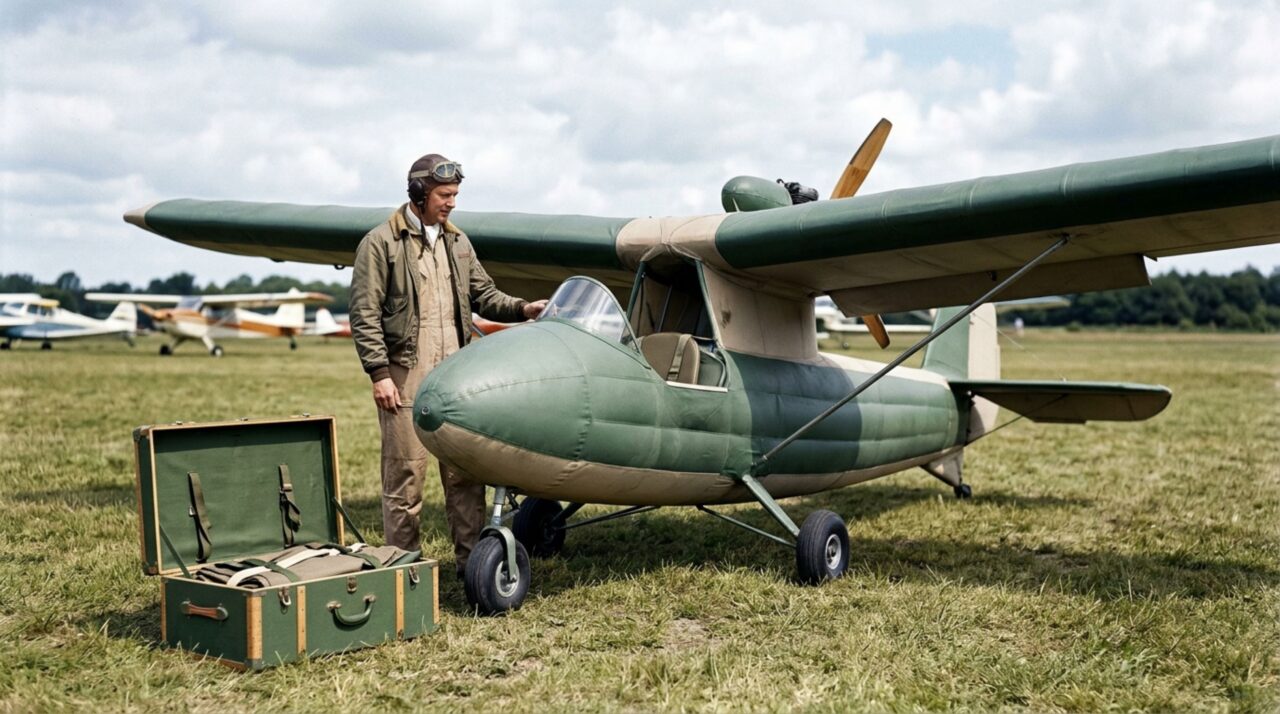 O bizarro avião inflável secreto que os militares podiam jogar de paraquedas e preparar para voar em apenas alguns minutos