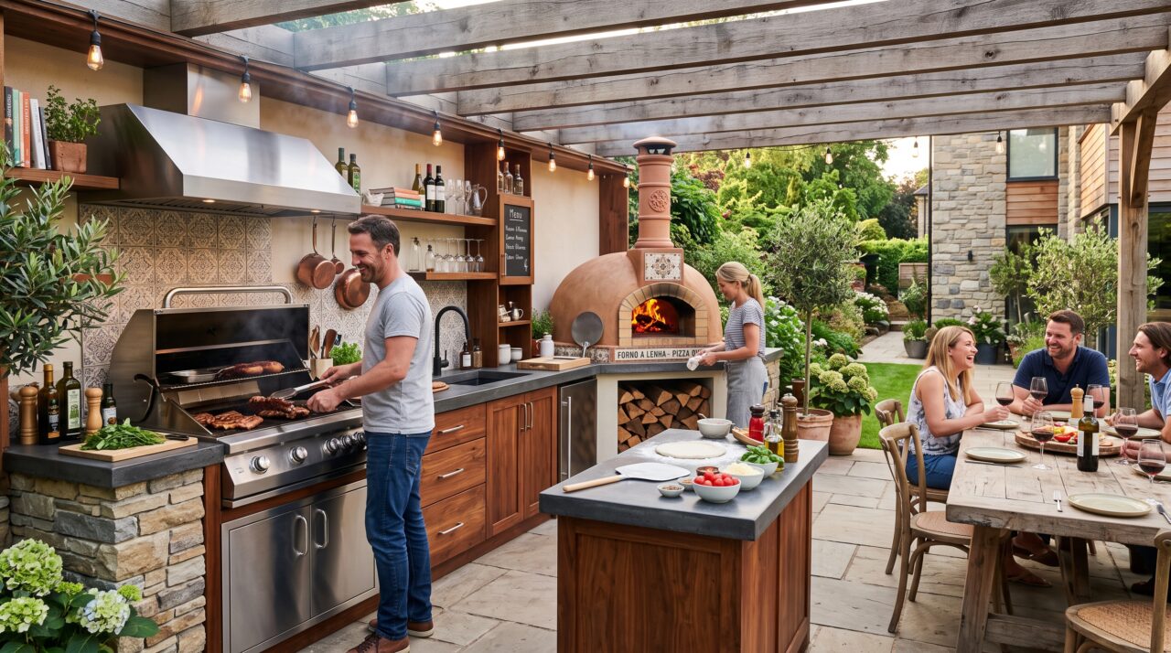 Quanto custa fazer uma churrasqueira de alvenaria com forno de pizza em um espaço de 8 m² em 2026?