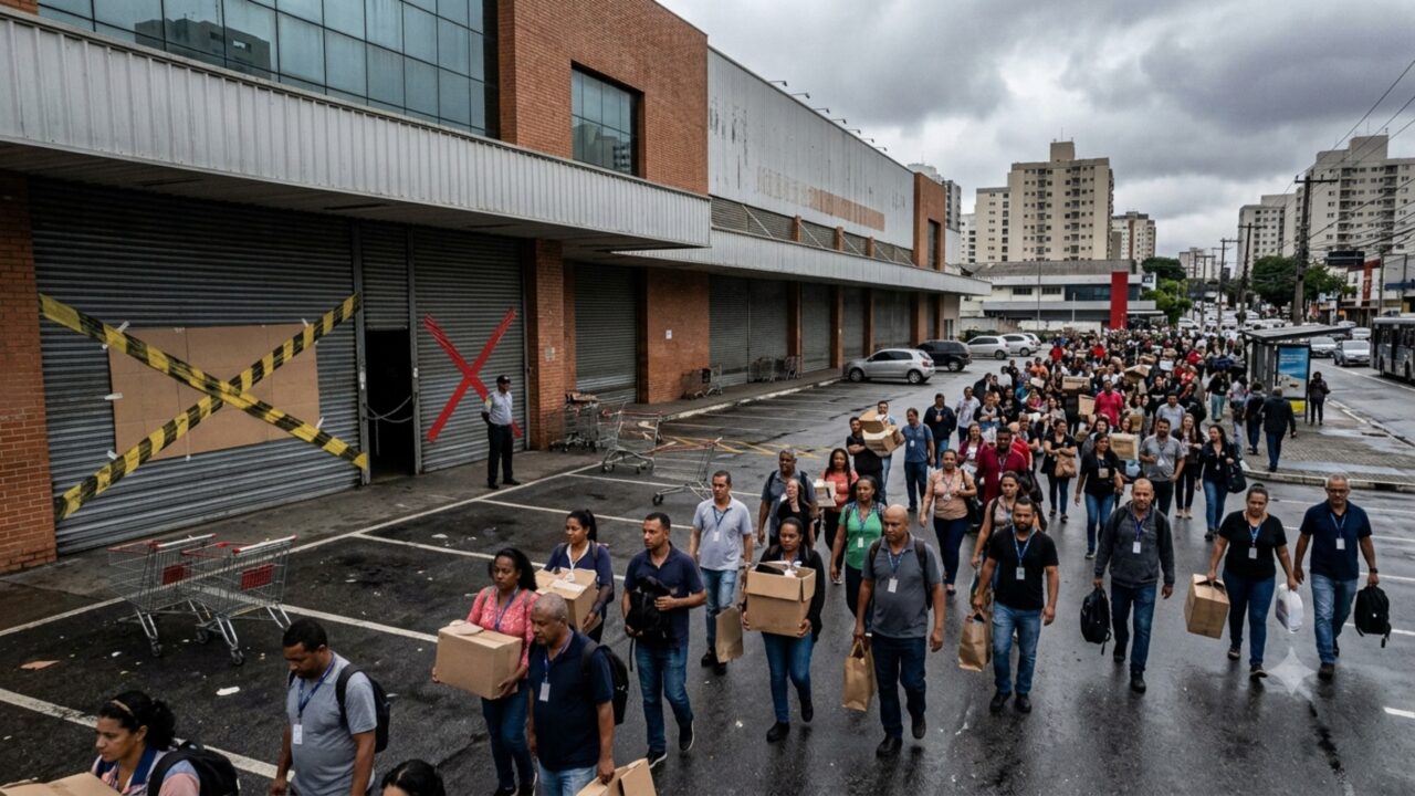 Grande rede de supermercados fecha 30 lojas e 7 mil funcionários são demitidos em estados diferentes