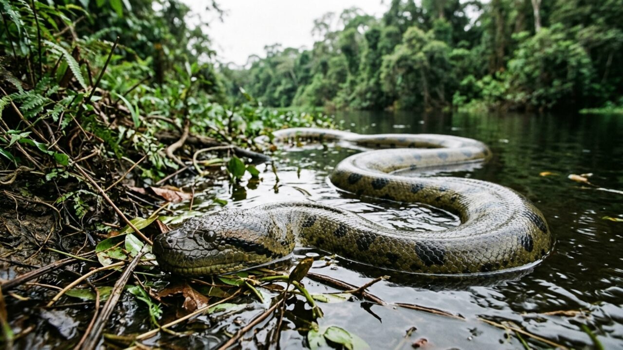 A maior sucuri já vista é descoberta na Amazônia e quebra todos os recordes