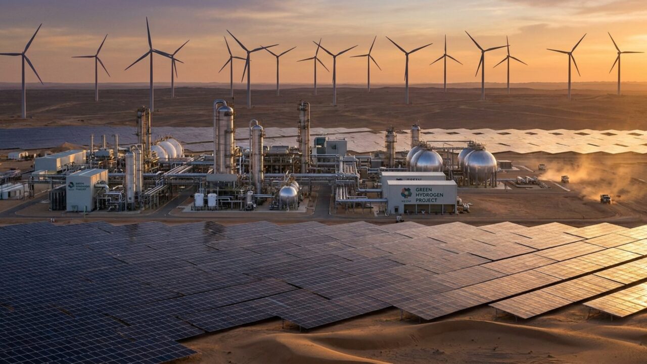 País do Oriente Médio investe US$ 8,4 bilhões em usina de 4 GW capaz de produzir 600 toneladas de hidrogênio por dia