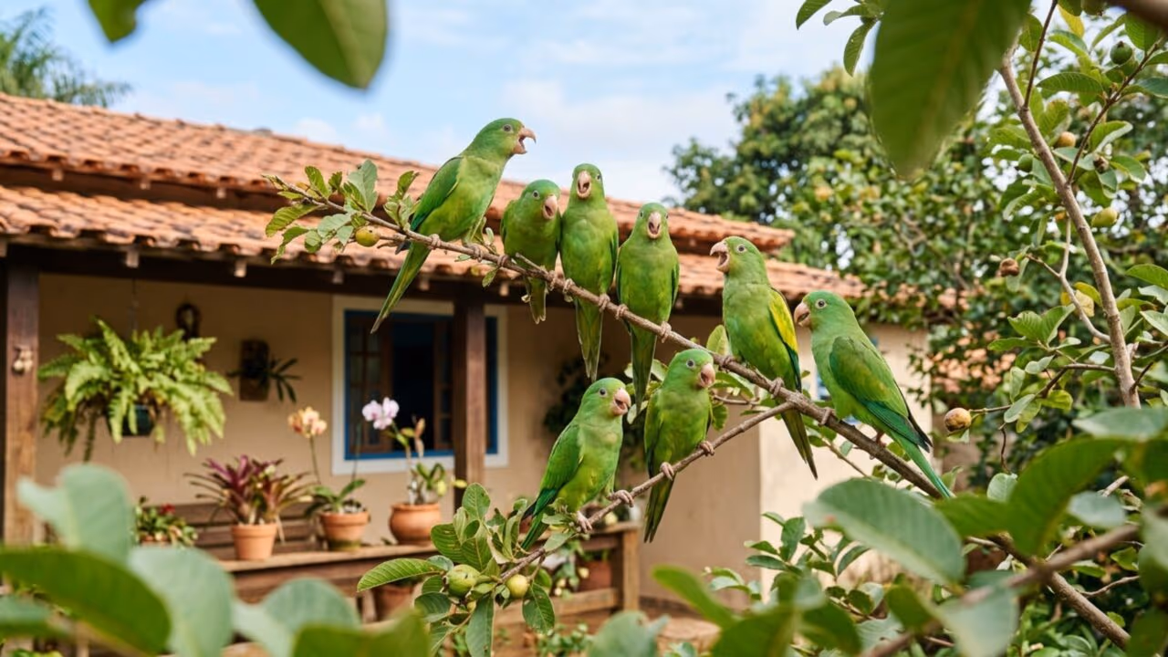 Especialistas explicam: se periquitos aparecem cantando perto da sua casa, entenda por que isso é bom