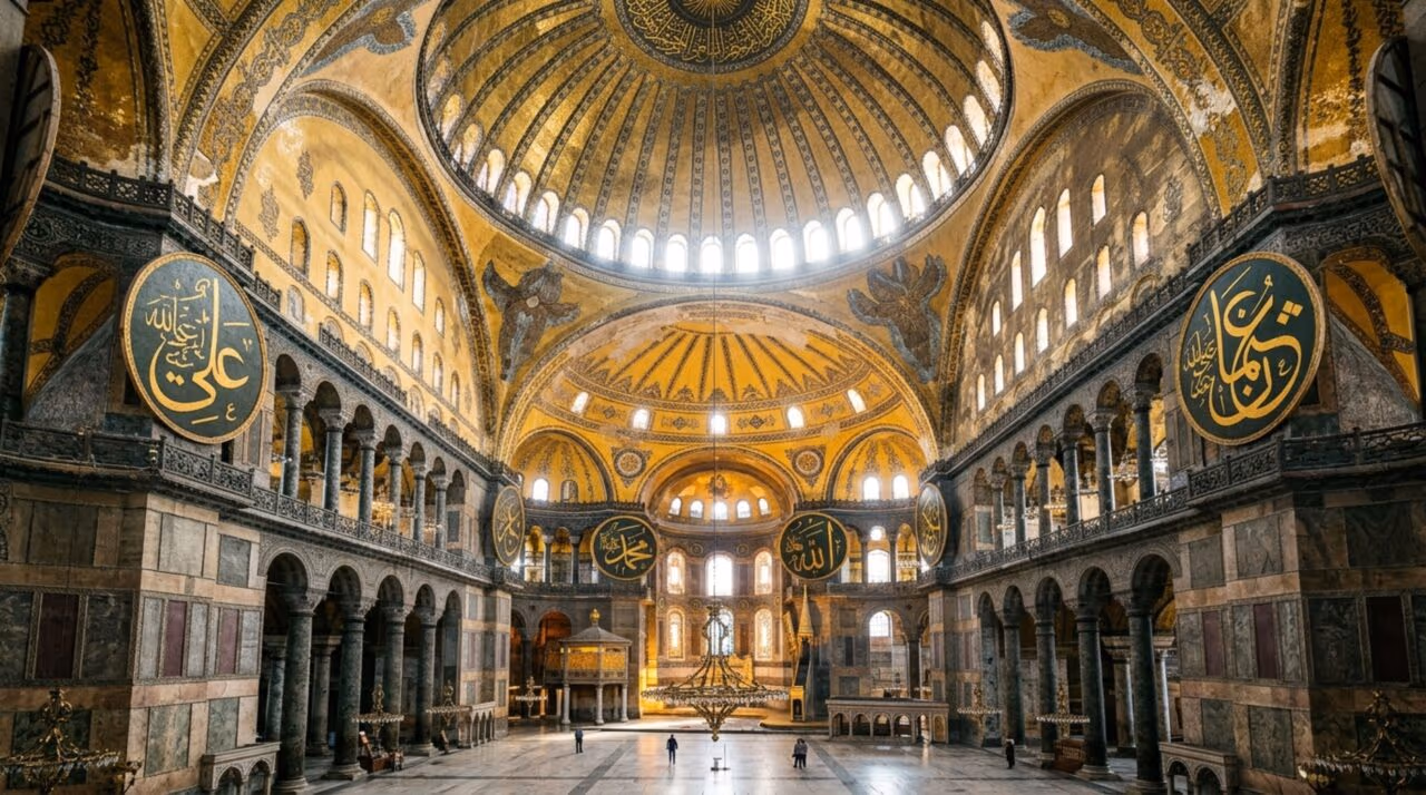 O segredo arquitetônico de 1.500 anos que faz o enorme teto da Santa Sofia parecer flutuar no ar