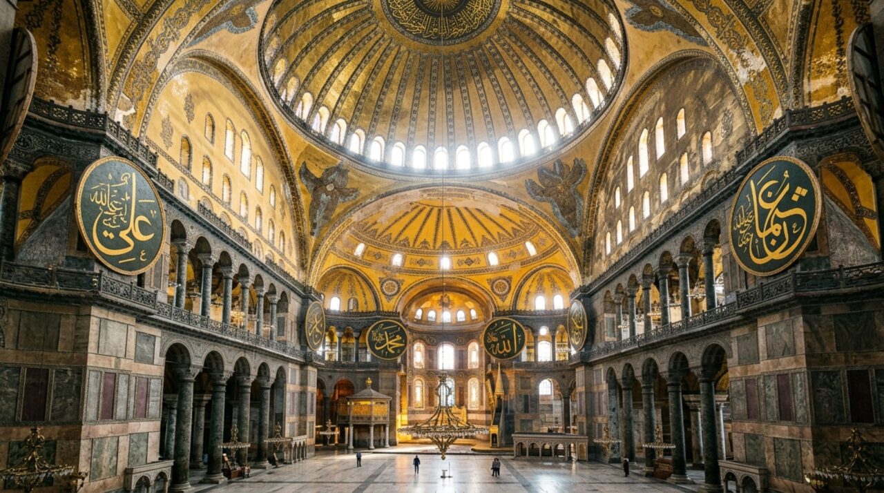 O segredo arquitetônico de 1.500 anos que faz o enorme teto da Santa Sofia parecer flutuar no ar