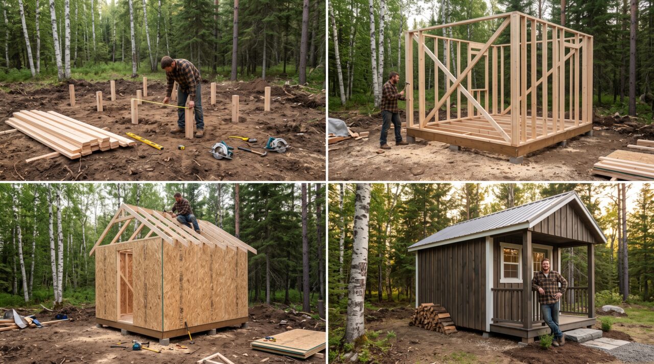 Ele construiu uma casa minúscula impressionante sozinho em apenas 9 meses