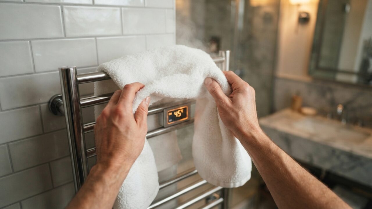 O fim da toalha úmida no inverno: toalheiros aquecidos de baixo consumo elétrico deixam de ser luxo de hotel e invadem banheiros de apartamentos pequenos
