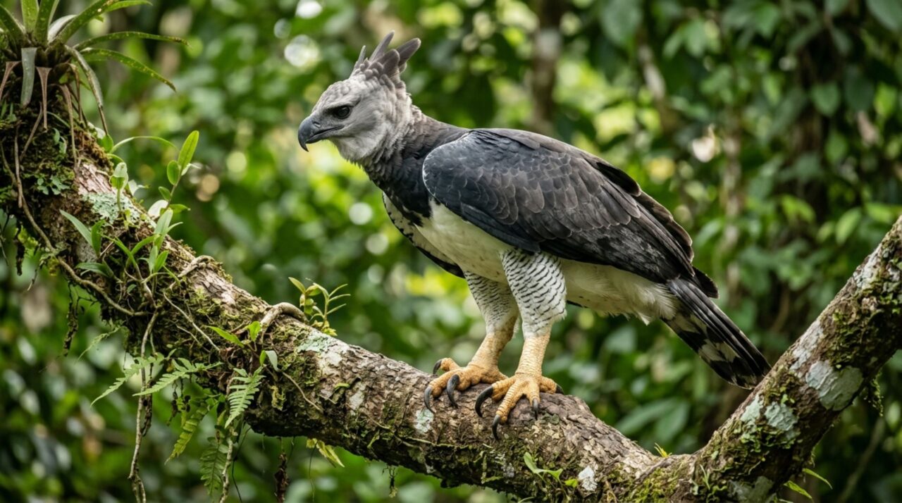 A ave de garras gigantes da floresta