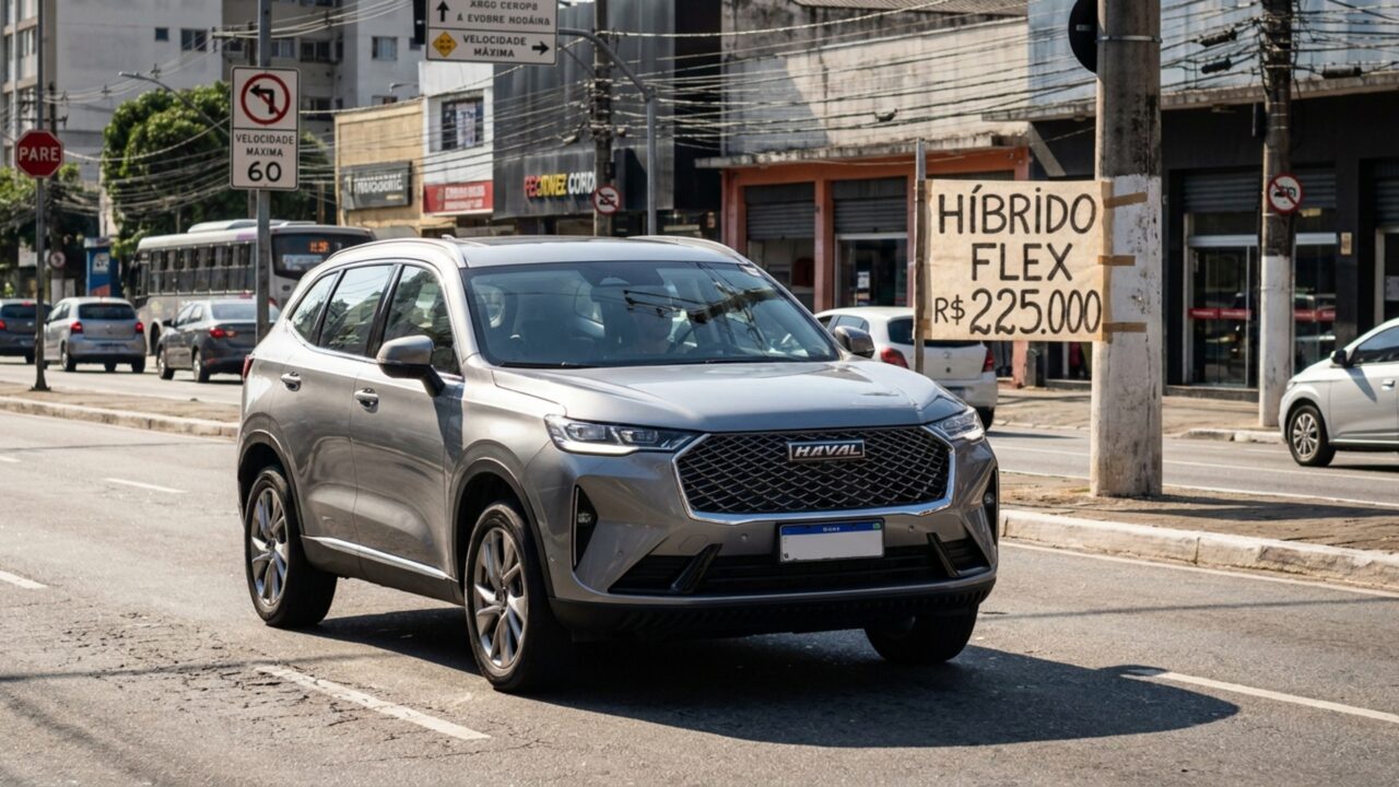 São 248 cv e 535 Nm em um SUV híbrido de R$ 225 mil que faz 15,8 km/l na cidade com gasolina
