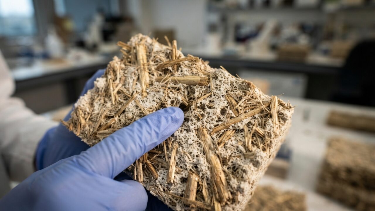 Tijolo de cânhamo (hempcrete) é a nova obsessão: material à prova de fogo, acústico e de carbono negativo vira a principal aposta da arquitetura sustentável