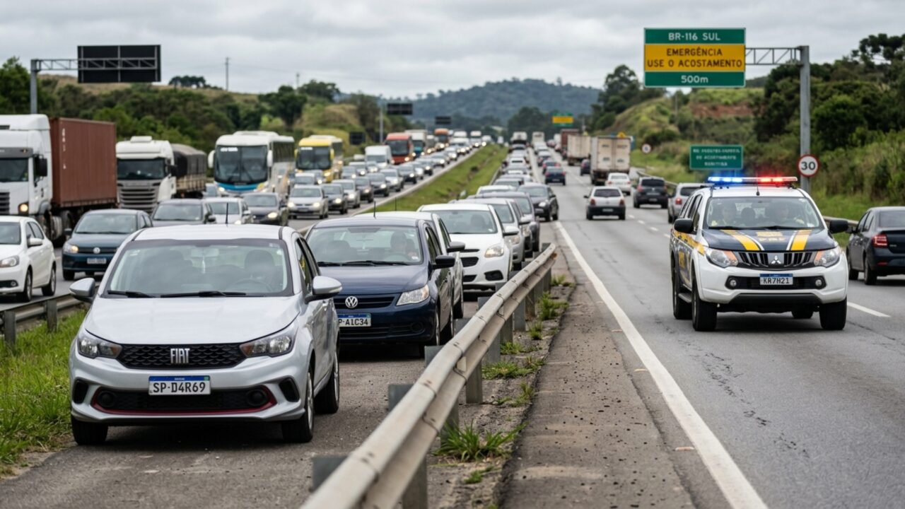 Ultrapassar pelo acostamento pode custar R$ 1.467,35 e muita gente ainda faz isso em congestionamento