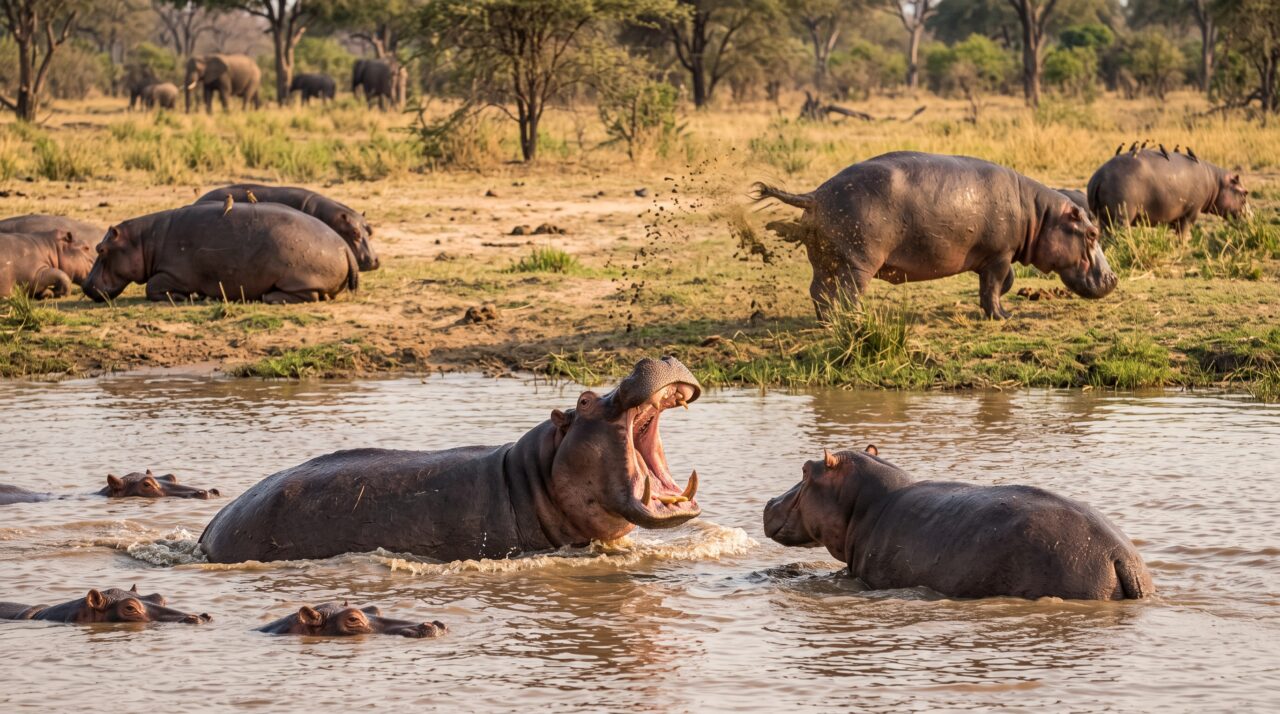 Hipopótamos são gigantes gentis? O que pouca gente entende sobre um dos animais mais territoriais e implacáveis de toda a África