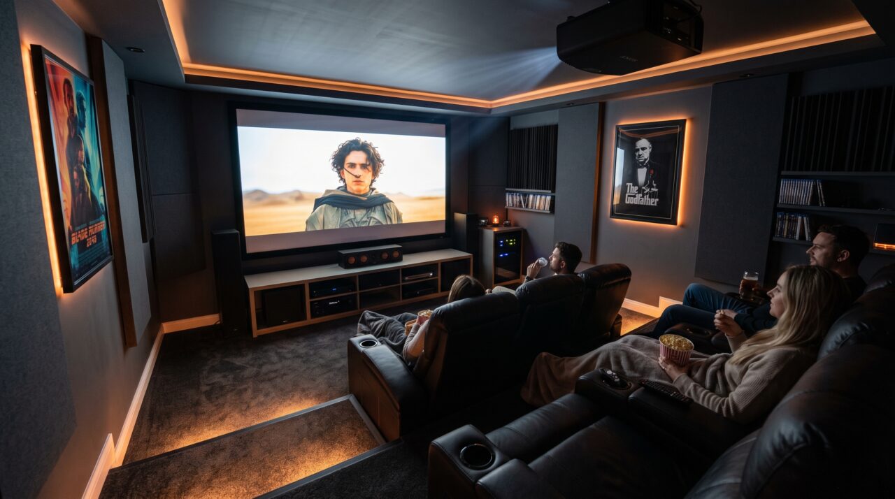 Quanto custa montar uma sala de cinema em casa de 15 m² com isolamento acústico em 2026?