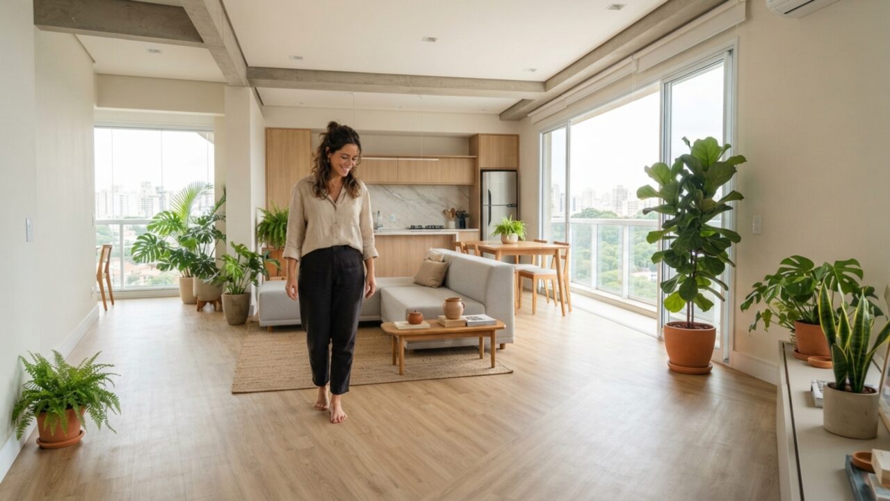 Quanto custa colocar piso vinílico sobre o piso antigo? A economia do processo sem entulho e o custo final por m²
