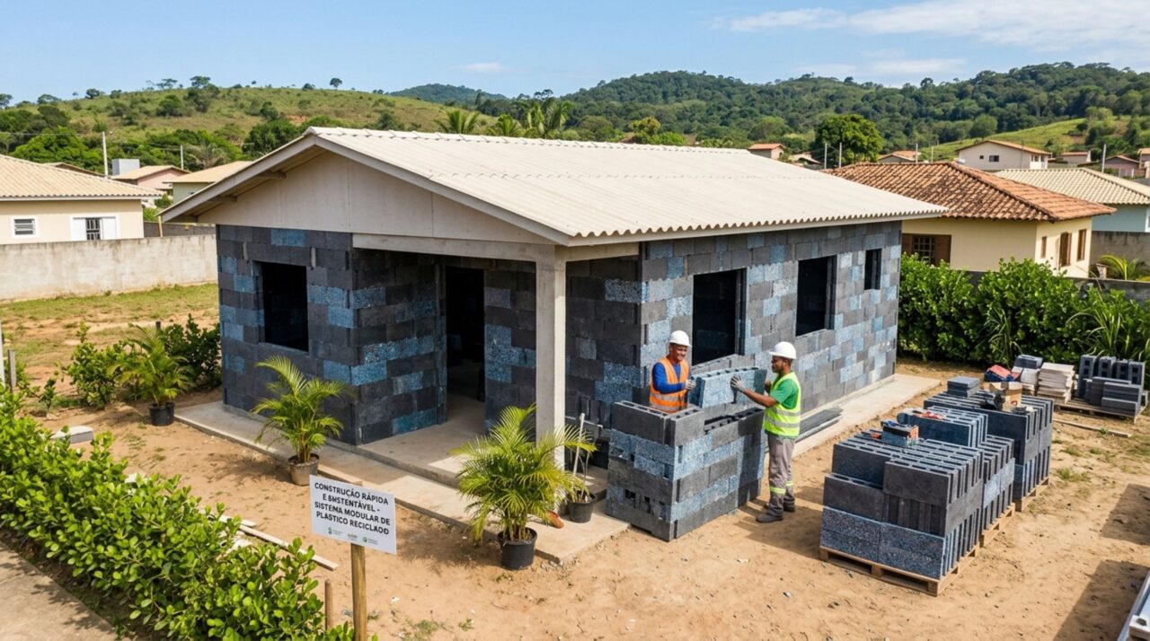 Nem tijolos nem vigas de aço: esta nova tecnologia de blocos de plástico reciclado permite montar uma casa acessível em apenas cinco dias e já impressiona pela sua capacidade de isolamento contra a umidade