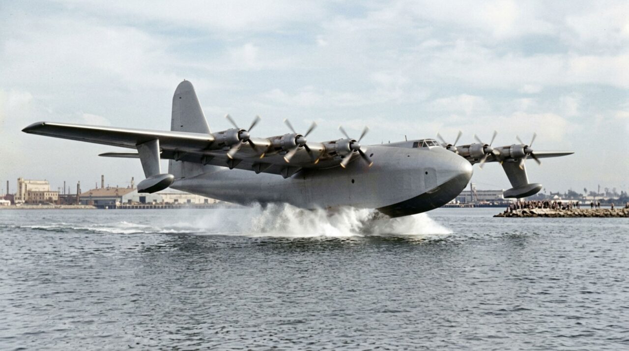 O histórico e curto sobrevoo de 1947 que provou a capacidade de sustentação do maior hidroavião do mundo
