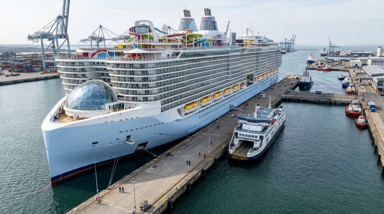 Comprimento e volume revelam a verdadeira escala do navio