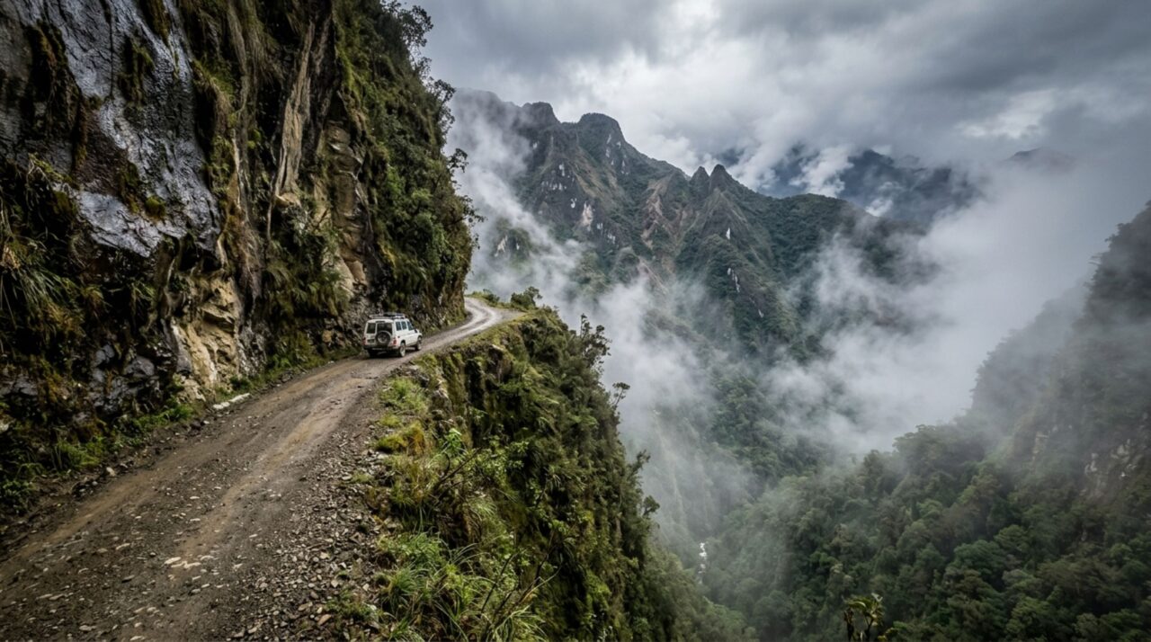 Esta estrada assustadora ganhou a fama de cobrar 1 vida a cada 10 quilômetros e virou lenda sombria nos Andes