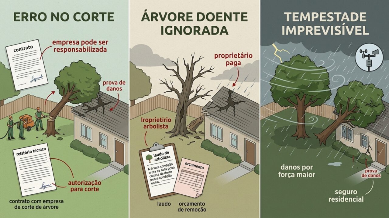 Morador corta árvore do quintal, mas queda causa R$ 85 mil em prejuízos ao vizinho e caso vai parar na Justiça