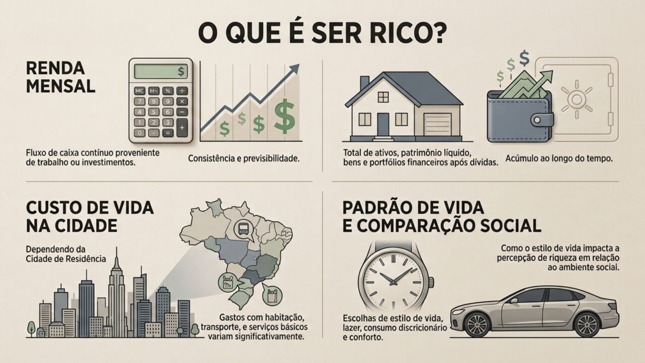 Quanto é preciso para ser considerado rico no Brasil?