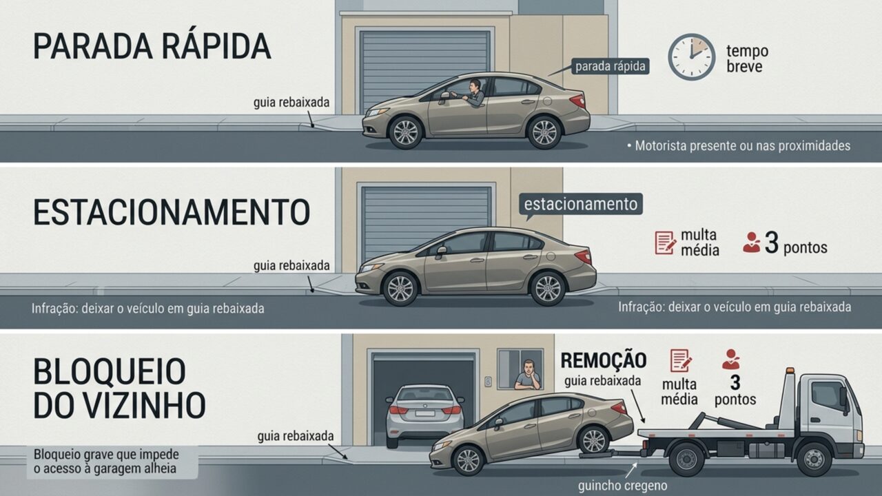Motoristas que estacionam na frente de casa precisam conhecer o Art. 181 do Código de Trânsito Brasileiro