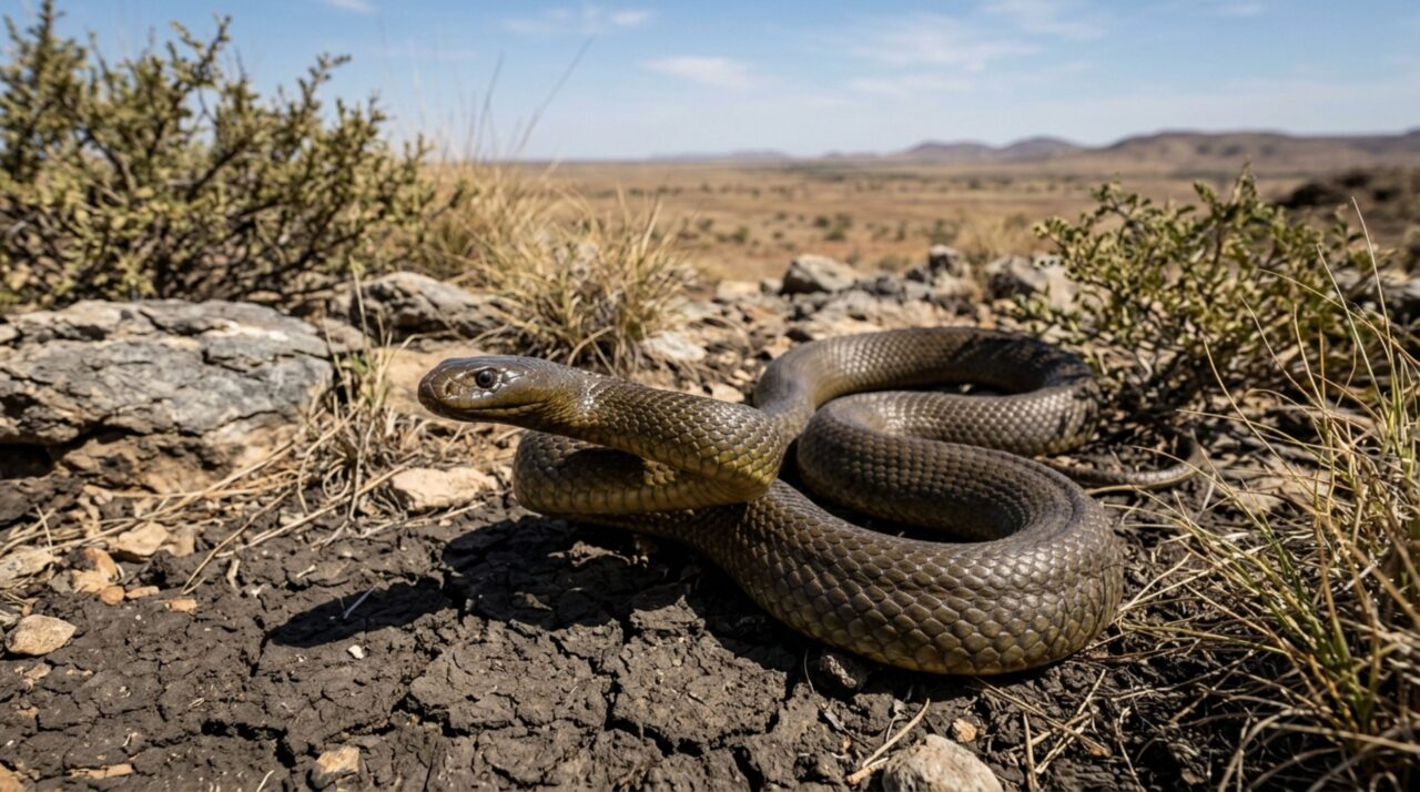 Apenas uma picada da taipan-do-interior pode carregar veneno teoricamente suficiente para matar 100 adultos
