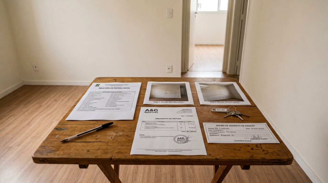 Inquilino devolve apartamento com cor diferente e perde parte da caução na vistoria de saída