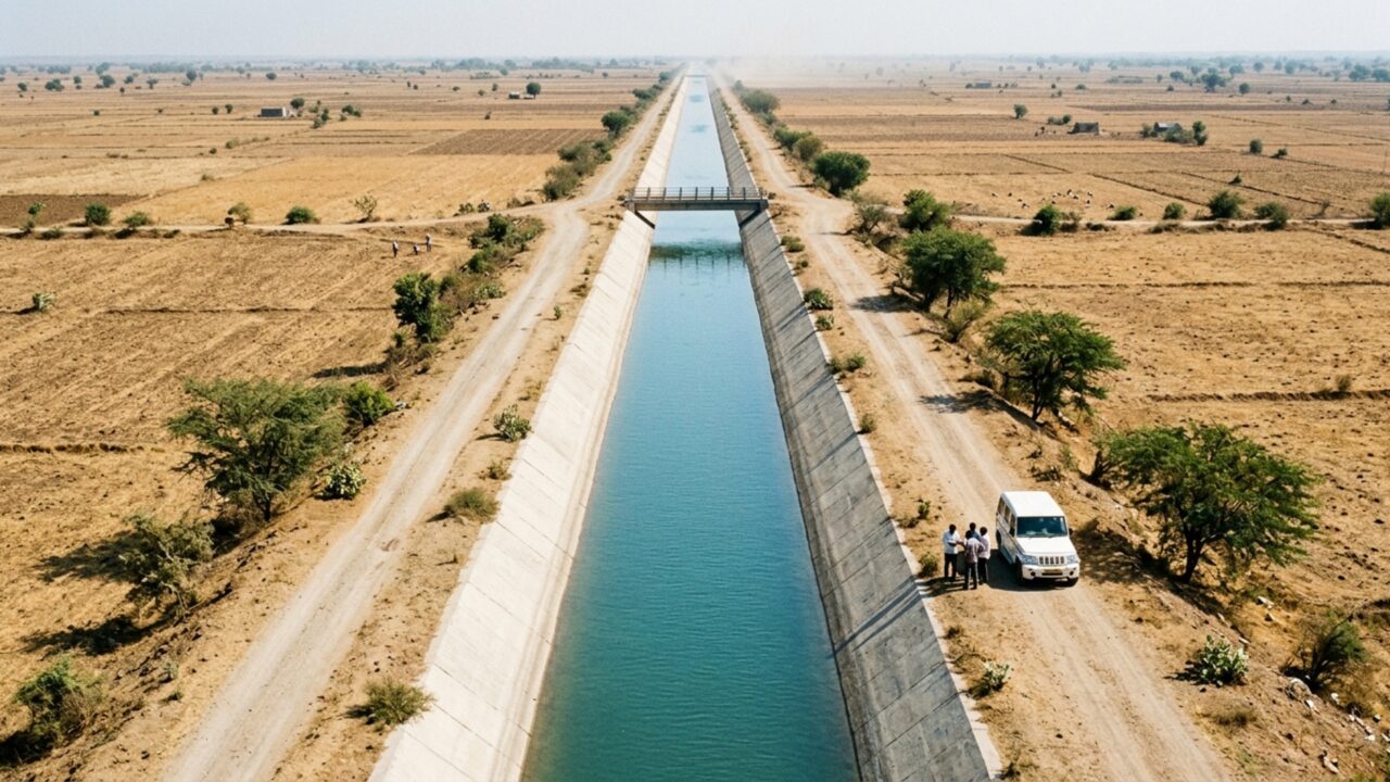 Canal de 458 km leva água a regiões secas da Índia e chama atenção de engenheiros do mundo inteiro