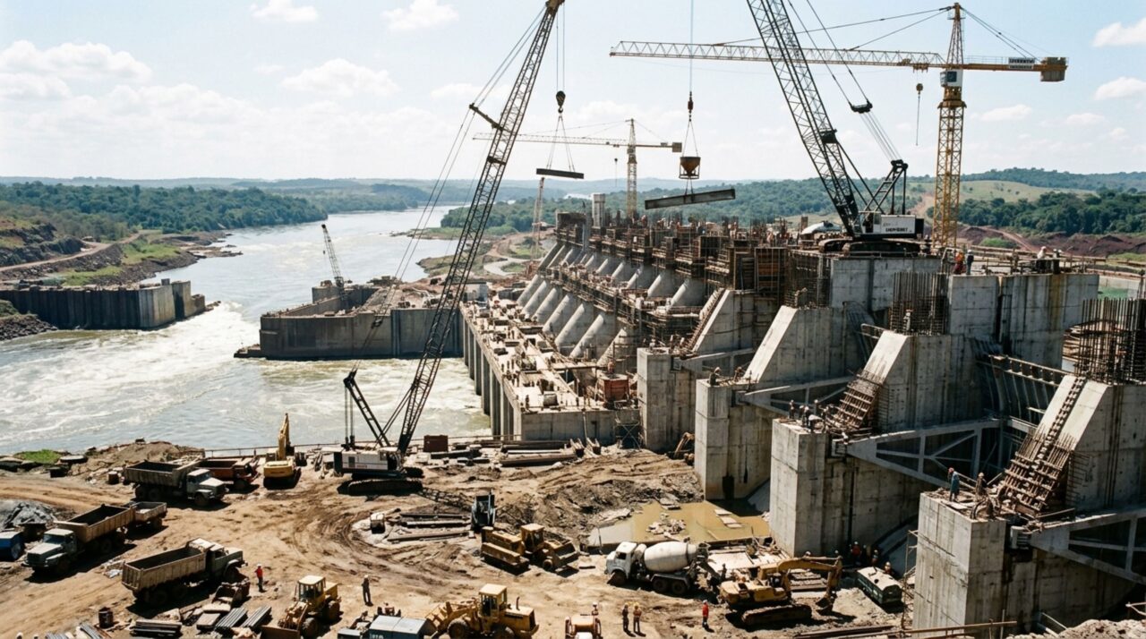 A obra que desviou o rio Paraná, consumiu concreto para 210 Maracanãs e criou um lago de 170 km