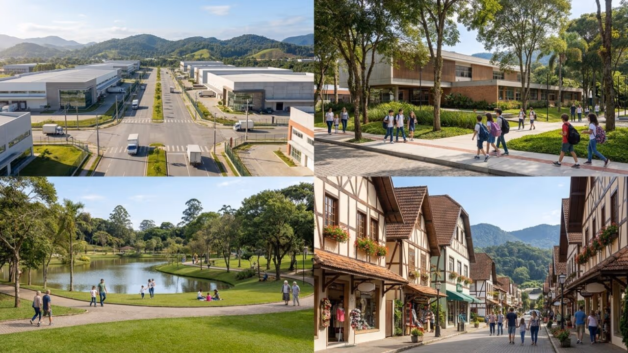 Brasileiros que buscam uma boa cidade para viver melhor miram a Capital Nacional dos Atiradores, onde indústria forte, educação premiada e parques sustentam a rotina no Sul