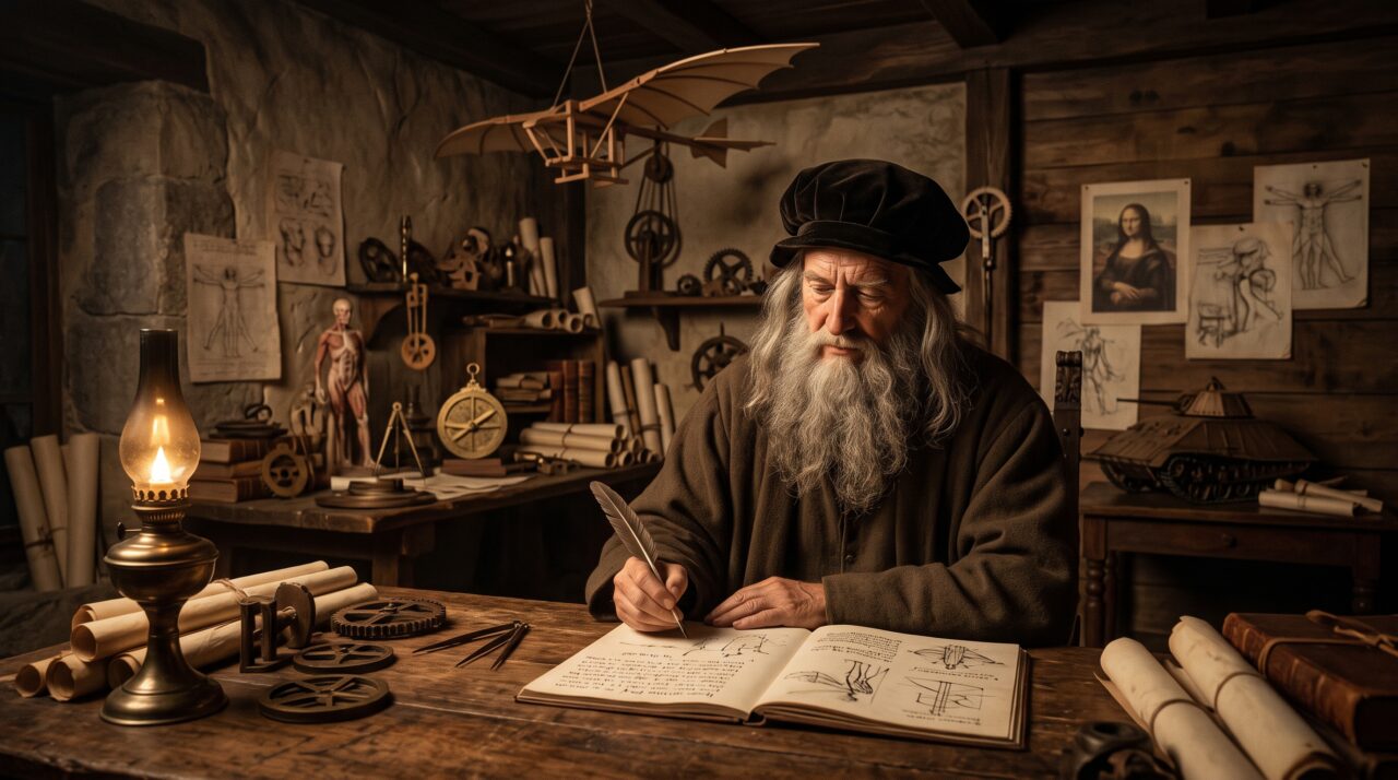 A frase icônica de Leonardo da Vinci sobre a simplicidade como ápice da sofisticação.