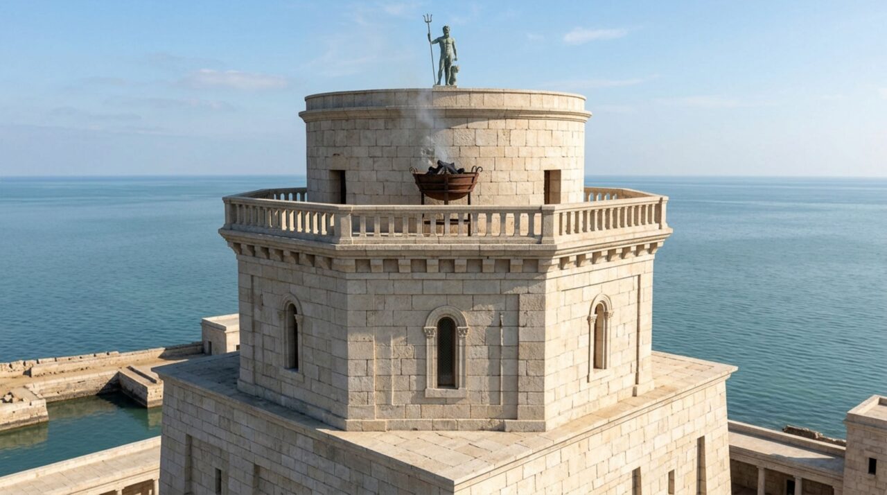 O projeto com três seções geométricas que garantiu a estabilidade e a altura da famosa estrutura portuária