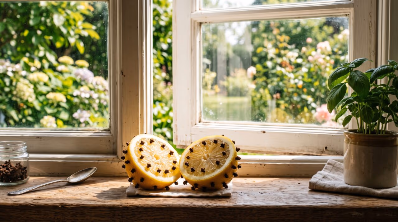 Espetar cravos-da-índia na metade de um limão e deixar perto das janelas: por que essa dupla simples e natural afasta moscas e perfuma o ambiente