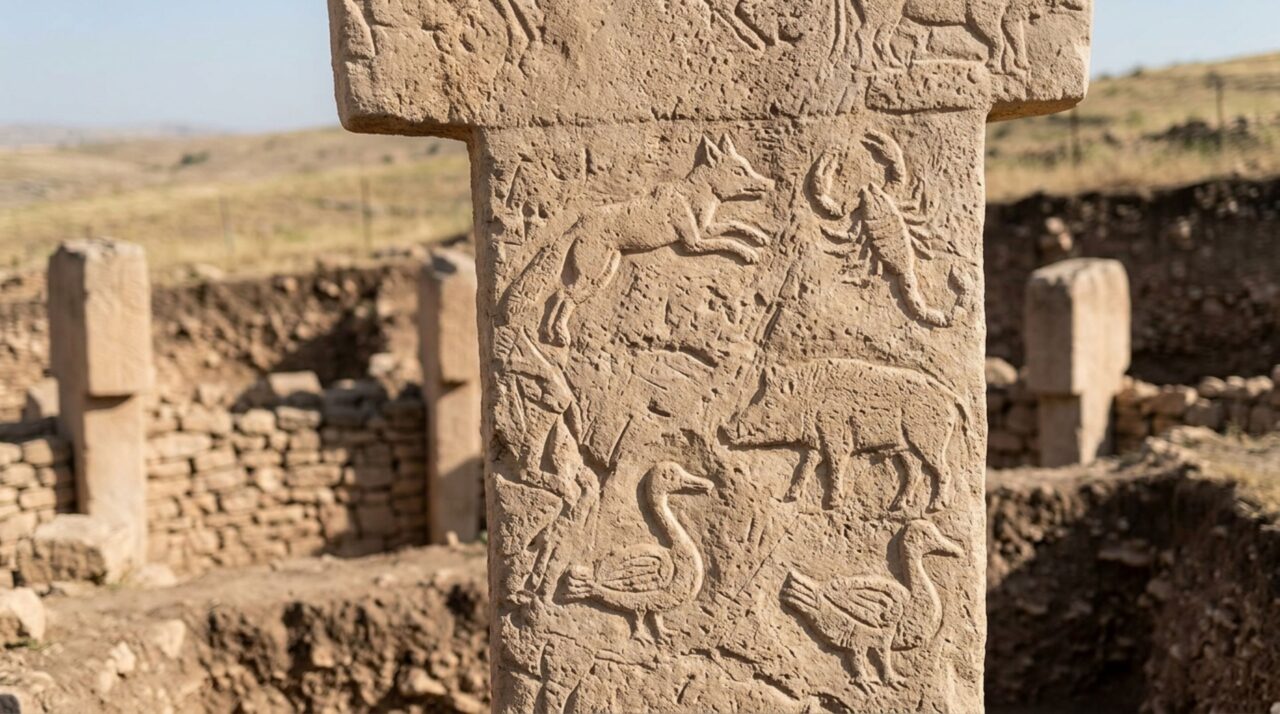 Os símbolos gravados em pedras de 11.500 anos