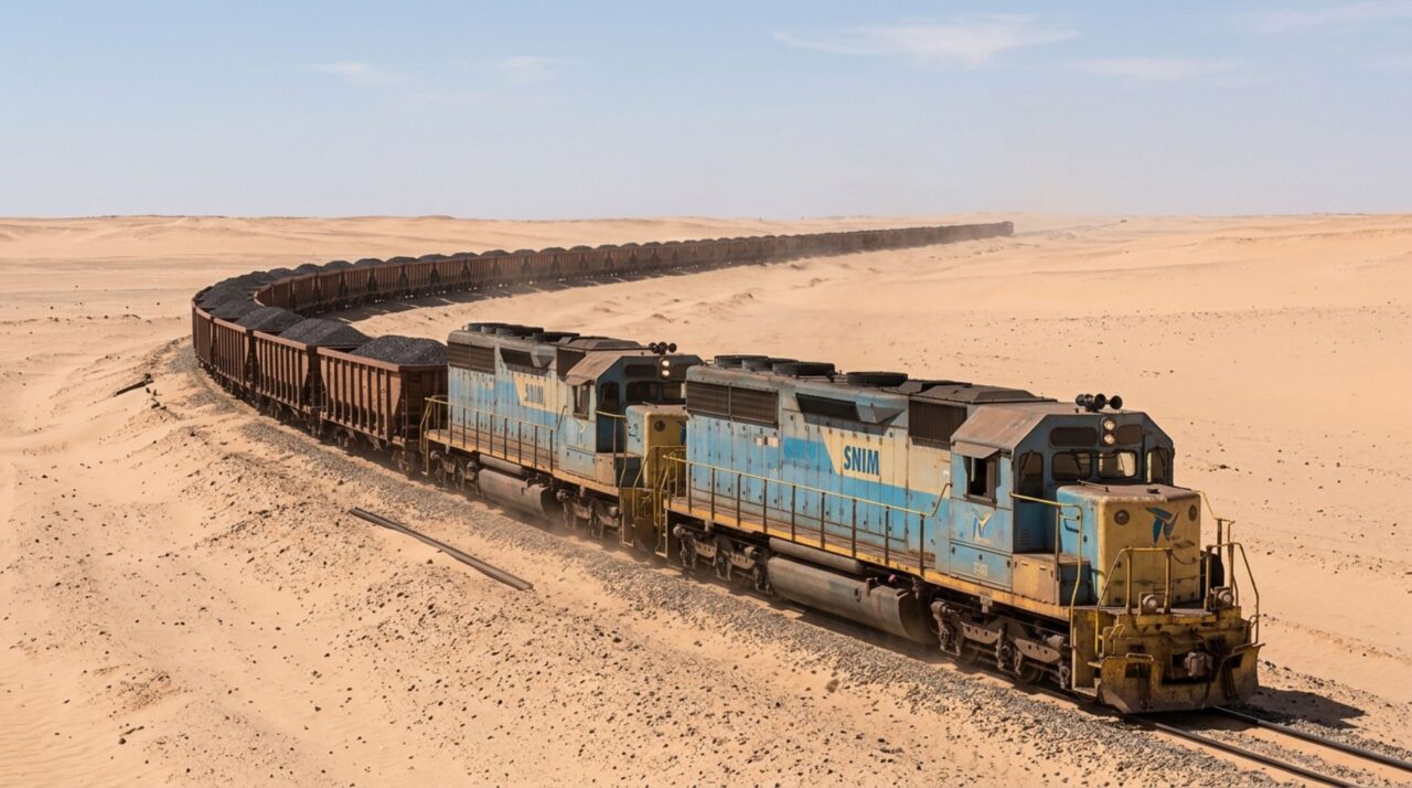 O inacreditável supertrem de 2,5 quilômetros que arrasta mais de 200 vagões pelo deserto da Mauritânia