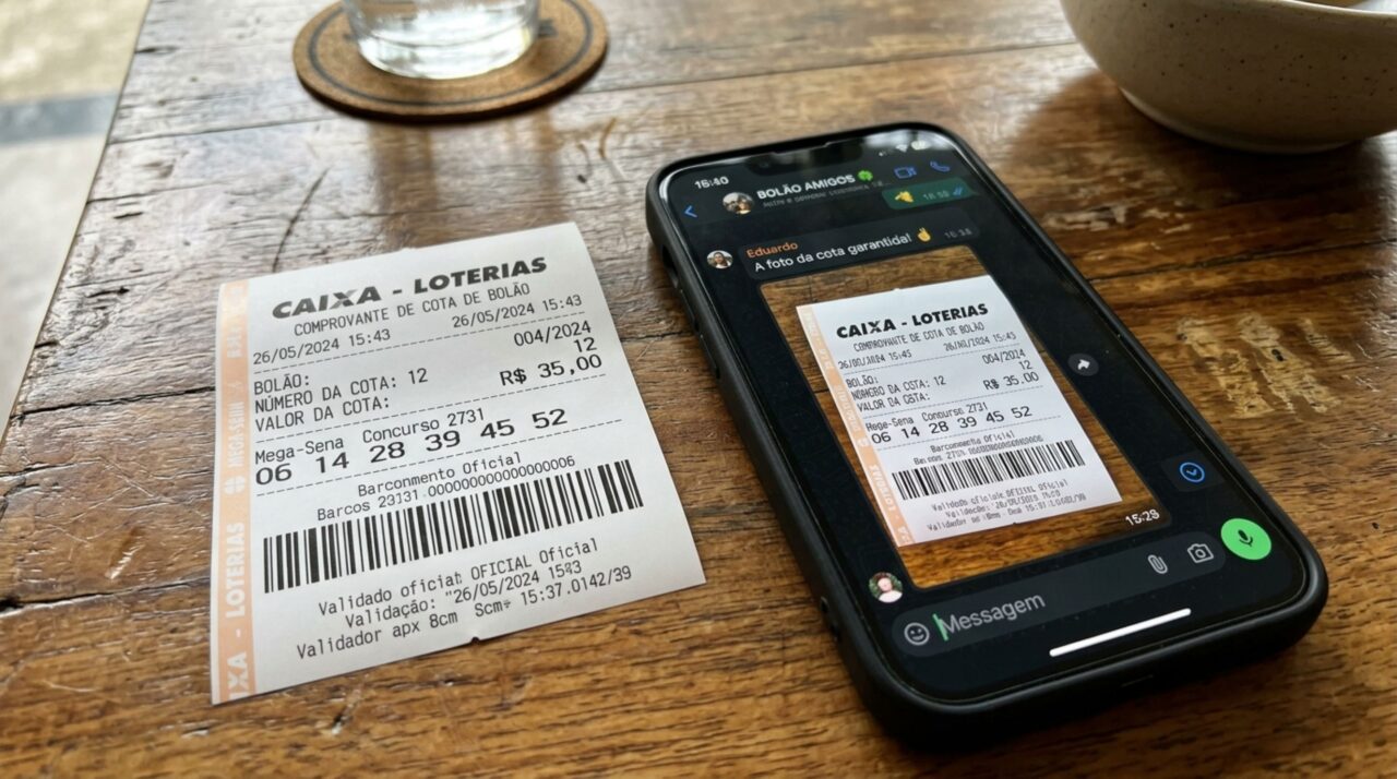 Trabalhador participa de bolão na Mega-Sena, mas na hora de receber o prêmio não sabe como provar: PIX e mensagem serve?