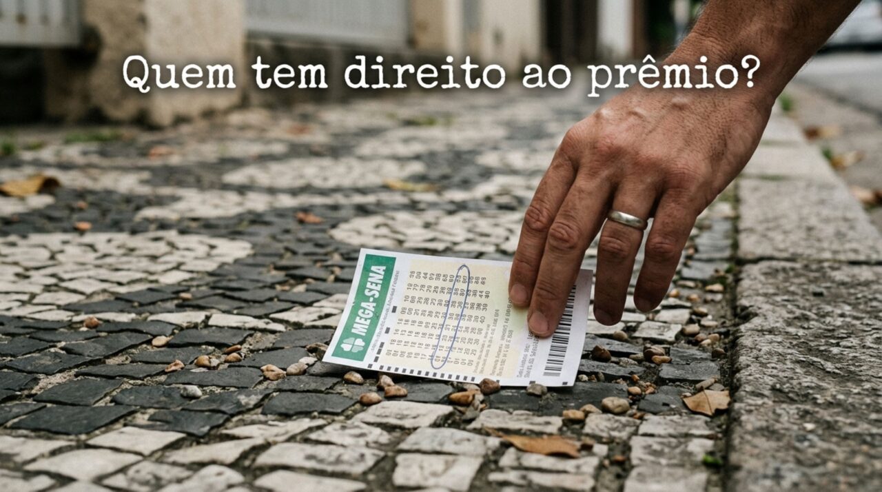 Achou um bilhete premiado da Mega-Sena no chão: quem tem direito ao dinheiro?