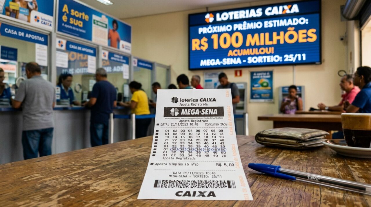 Resultado da Mega-Sena de ontem: prêmio acumula para R$ 100 milhões