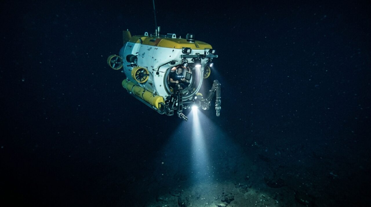 A quase 11 km de profundidade, esta região do oceano suporta uma pressão equivalente a milhares de toneladas