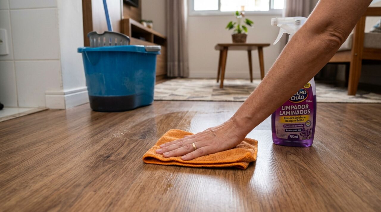 Nunca lave o piso com água: o laminado pode perder o brilho e aparência rapidamente