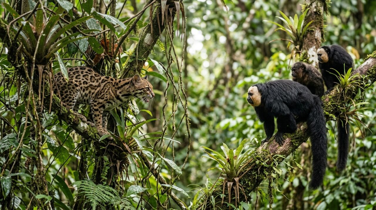 O felino brasileiro que imita o som de filhotes para enganar macacos no alto da Amazônia